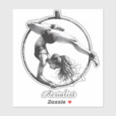 Luchtacrobaat Hoepel Lyra  Sticker (Vel)