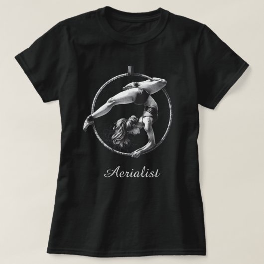 Luchtacrobaat Lucht Hoepel Lyra T-shirt (Design voorkant)