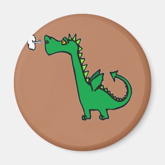 Luchtademende groene draak magneet (Voorkant)