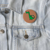Luchtademende groene draak ronde button 5,7 cm (In situ)