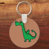 Luchtademende groene draak sleutelhanger (Voorkant)