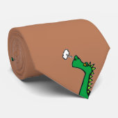 Luchtademende groene draak stropdas (Opgerold)