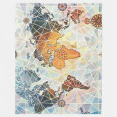 LuchtAfrikaanse kaart van de wereld Fleece Deken (Voorkant)