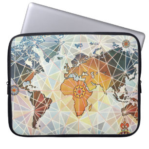 LuchtAfrikaanse kaart van de wereld Laptop Sleeve