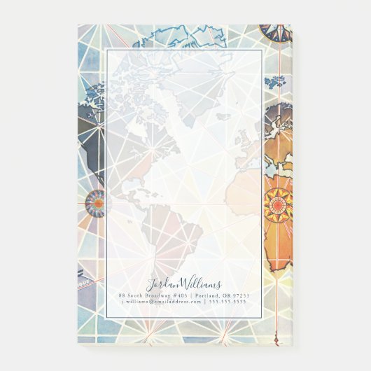 LuchtAfrikaanse kaart van de wereld Post-it® Notes (Voorkant)