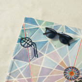 LuchtAfrikaanse kaart van de wereld Strandlaken (In situ)