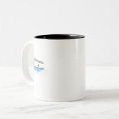 Luchtairconditioner die koud lucht blaast tweekleurige koffiemok (Voorkant links)