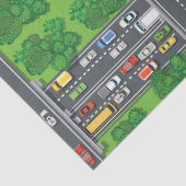 Luchtauto's en gebouwen — Ontwerp 6 Tissuepapier (Detail)