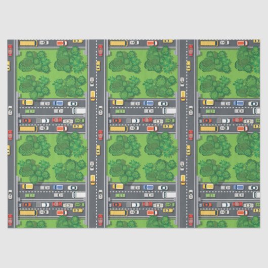 Luchtauto's en gebouwen — Ontwerp 6 Tissuepapier (Voorkant)