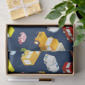 Luchtauto's en gebouwen — Ontwerp van de reeks 13 Tissuepapier (Geschenk)