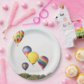 Luchtballon 6 papieren bordje (Feest)