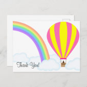 Luchtballon Ansichtkaart - Witte Achtergrond Briefkaart (Voorkant / Achterkant)