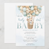 Luchtballon Baby Shower Kaart (Voorkant / Achterkant)
