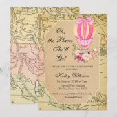  Luchtballon Baby shower uitnodiging (Voorkant / Achterkant)