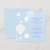 Luchtballon Bird Sky Blue Vrijgezellenfeest Kaart (Voorkant / Achterkant)