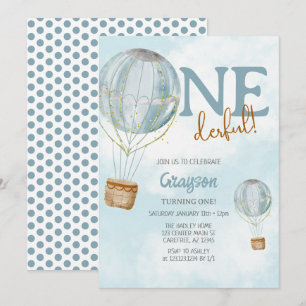 Luchtballon blauw 1 september kaart