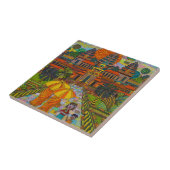 Luchtballon boven Angkor Wat Tegeltje (Zijkant)