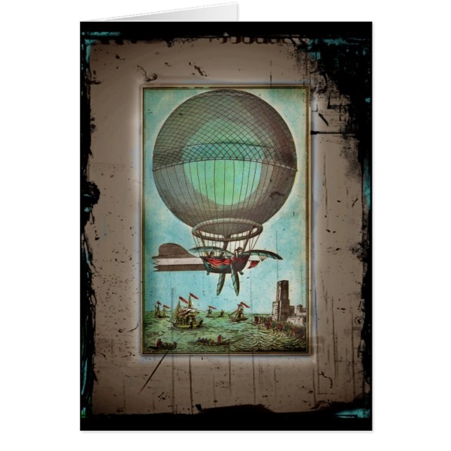 Luchtballon boven de haven (Voorkant)