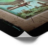 Luchtballon boven de haven poster (Hoek)