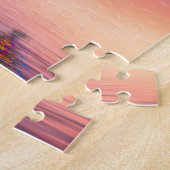 Luchtballon boven de oceaan bij zonsondergang legpuzzel (Zijkant)