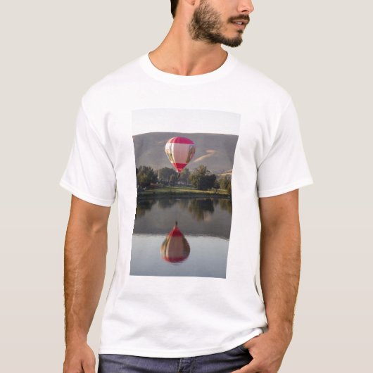 Luchtballon boven de Yakima-rivier T-shirt (Voorkant)