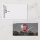 Luchtballon boven de Yakima-rivier Visitekaartje (Voorkant / Achterkant)