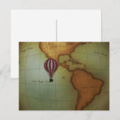 Luchtballon boven Westerne hemisfeer Briefkaart (Voorkant / Achterkant)