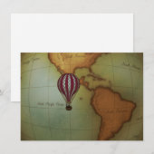 Luchtballon boven Westerne hemisfeer Notitiekaartje (Voorkant / Achterkant)
