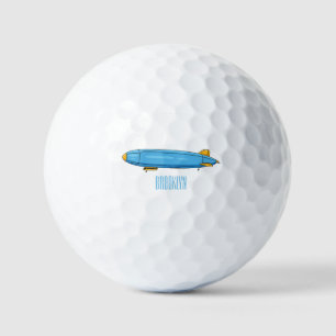 Luchtballon cartoon illustratie golfballen
