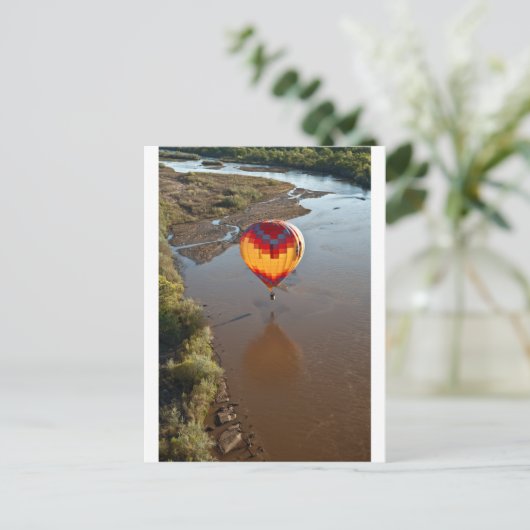 Luchtballon die de Rio Grande-rivier raakt Briefkaart (Staand voorkant)