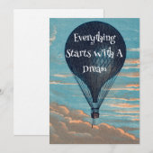  luchtballon dromen droomcitaat kaart (Voorkant / Achterkant)