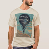  luchtballon dromen droomcitaat t-shirt (Voorkant)