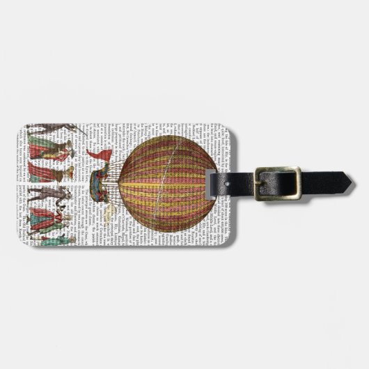 Luchtballon en mensen bagagelabel (Voorkant horizontaal)