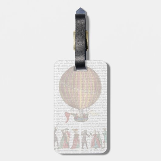 Luchtballon en mensen bagagelabel (Achterkant verticaal)