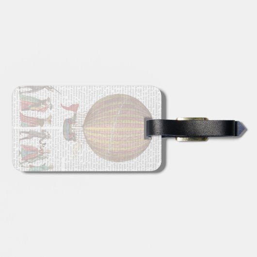 Luchtballon en mensen bagagelabel (Achterkant horizontaal)