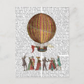 Luchtballon en mensen briefkaart (Voorkant)
