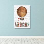 Luchtballon en mensen canvas afdruk (Insitu (Houten vloer))