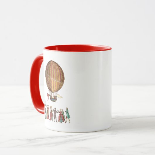 Luchtballon en mensen mok (Voorkant links)