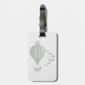 Luchtballon en -vogels bagagelabel (Achterkant verticaal)