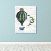 Luchtballon en -vogels canvas afdruk (Insitu (Houten vloer))