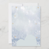 Luchtballon Fox Stars Bokeh Virtual Baby shower Kaart (Achterkant)