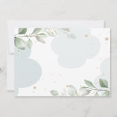 Luchtballon, fox, wolken, sars, Baby shower per po Kaart (Achterkant)