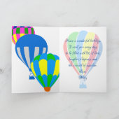 Luchtballon - Happy Birthday Kaart (Binnen)