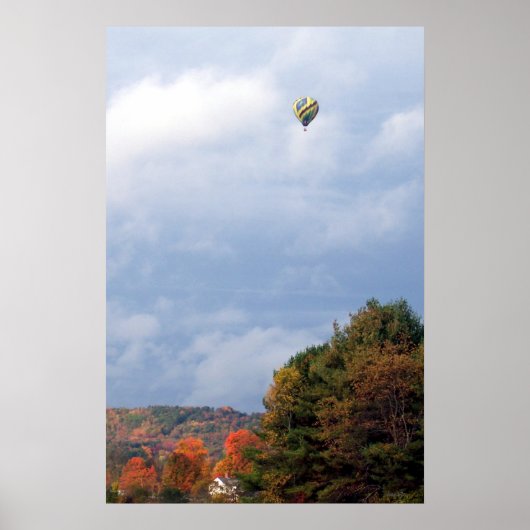 Luchtballon in de lucht poster (Voorkant)