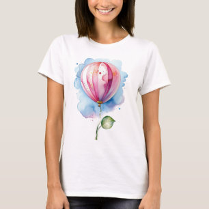 Luchtballon in de wolken t-shirt