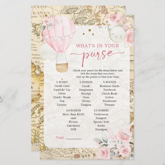 Luchtballon is niet ze knap Baby Purse spel (Voorkant / Achterkant)