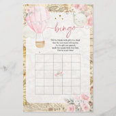 Luchtballon is ze niet knap Baby shower Bingo (Voorkant)
