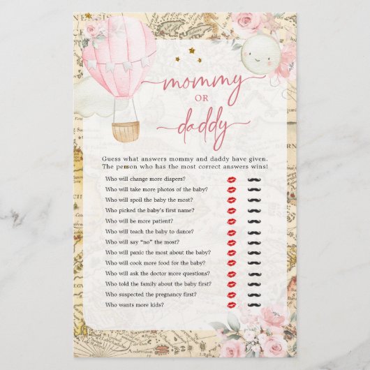 Luchtballon is ze niet knap mama of papa (Voorkant)