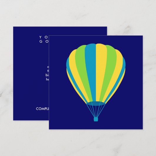 luchtballon kaart (Voorkant / Achterkant)