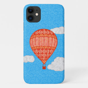 Luchtballon, koraal Oranje tegen een blauwe hemel Case-Mate iPhone Case